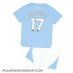 Koszulka piłkarska Manchester City Kevin De Bruyne #17 Strój Domowy dla dzieci 2023-24 tanio Krótki Rękaw (+ Krótkie spodenki)